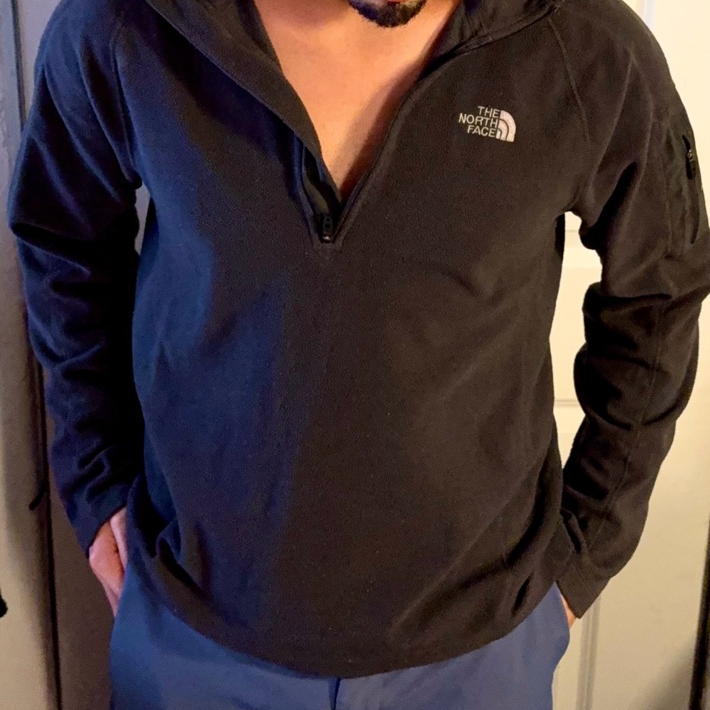The North Face Charcoal Quarter-Zip Pullover - Picture 2 of 3